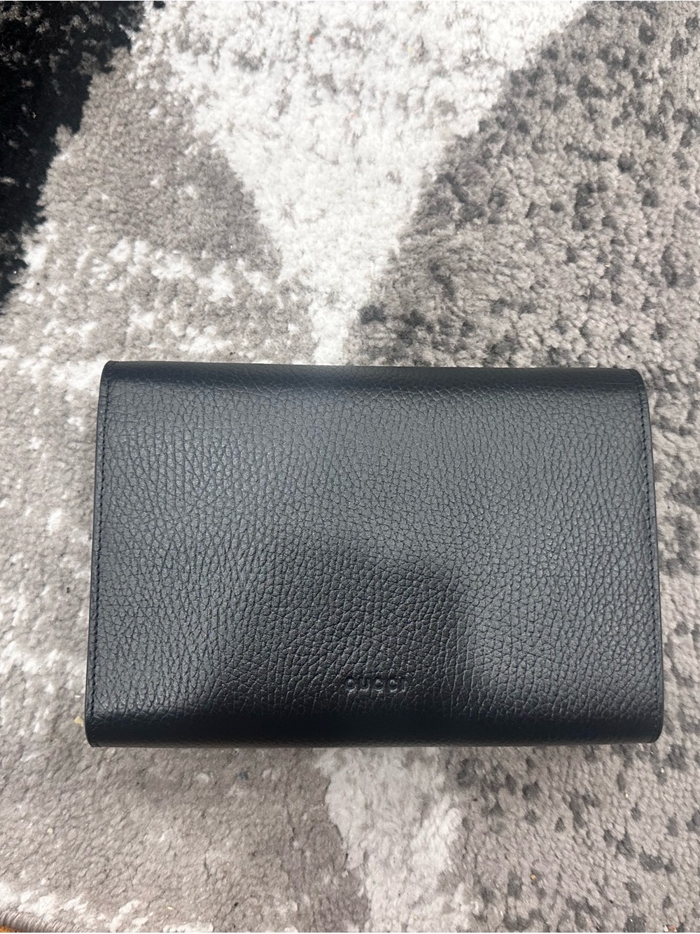 Gucci Black Pebbled Leather Wristlet with Silver-Tone Horsebit - Picture 3 of 3